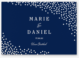 Gästebuch A4 quer Glitter A4 quer, Hardcover blau