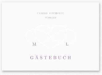 Gästebuch A4 quer Infinity A4 quer, Hardcover lila