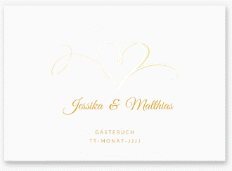 Gästebuch A4 quer Envie A4 quer, Hardcover gold