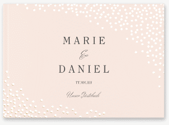 Gästebuch A4 quer Glitter A4 quer, Hardcover rosa