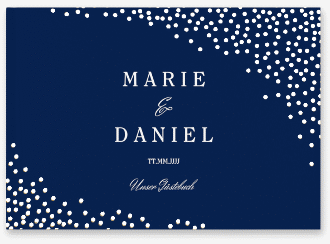 Gästebuch A4 quer Glitter A4 quer, Hardcover blau