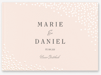 Gästebuch A4 quer Glitter A4 quer, Hardcover rosa