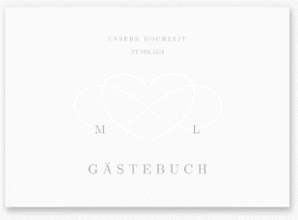 Gästebuch A4 quer Infinity A4 quer, Hardcover grau