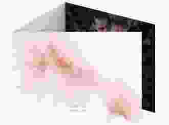 Hochzeitseinladung Pastell A6 Doppel-Klappkarte rosa