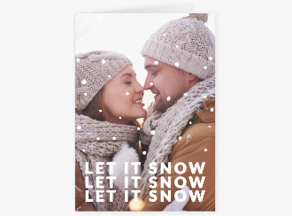 Weihnachtskarte Weihnachtssong A6 Klappkarte hoch blau