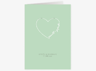 Klick: Details zu Einladungskarte Hochzeit "Lebenstraum" anzeigen Einladungskarte Hochzeit Lebenstraum A6 Klappkarte hoch mint