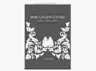 Danksagungskarte Hochzeit Royal A6 Klappkarte hoch lila mit barockem Blumen-Ornament
