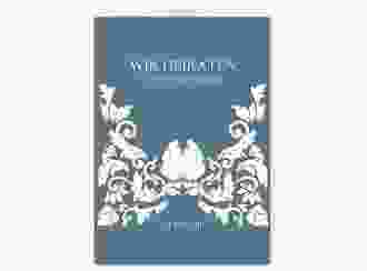 Einladungskarte Hochzeit Royal A6 Klappkarte hoch blau mit barockem Blumen-Ornament