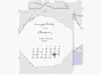 Save the Date-Kalenderblatt Asymmetry Kalenderblatt-Karte blau