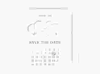 Save the Date-Kalenderblatt Infinity Kalenderblatt-Karte blau