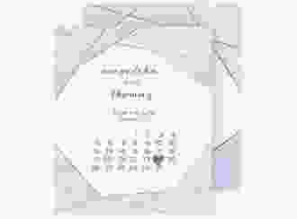 Save the Date-Kalenderblatt Asymmetry Kalenderblatt-Karte blau