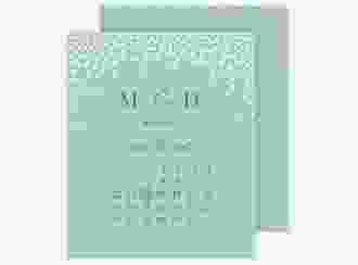 Save the Date-Kalenderblatt Glitter Kalenderblatt-Karte mint