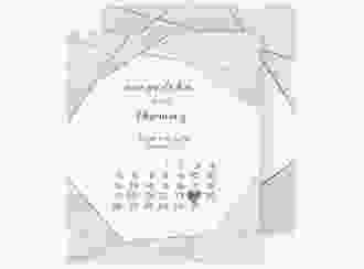 Save the Date-Kalenderblatt Asymmetry Kalenderblatt-Karte grau