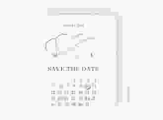 Save the Date-Kalenderblatt "Infinity" Kalenderblatt-Karte blau