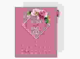 Save the Date-Kalenderblatt Rosenbogen Kalenderblatt-Karte rosa