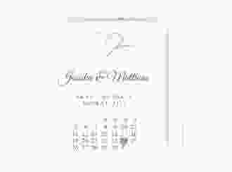 Save the Date-Kalenderblatt Envie Kalenderblatt-Karte blau