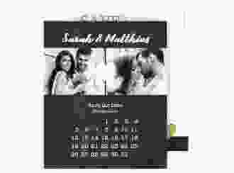 Save the Date-Kalenderblatt Sparkly Kalenderblatt-Karte gold