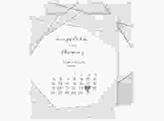 Save the Date-Kalenderblatt Asymmetry Kalenderblatt-Karte grau