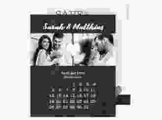 Save the Date-Kalenderblatt Sparkly Kalenderblatt-Karte lila
