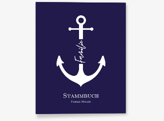 Stammbuch A4 Familienanker Stammbuch A4 blau