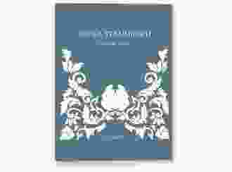 Stammbuch A5 Royal Stammbuch A5 blau mit barockem Blumen-Ornament