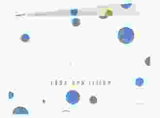 Einladung 30. Geburtstag Dots A6 Klappkarte quer blau