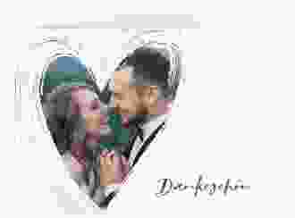 Danksagung Hochzeit Liebe A6 Klappkarte quer lila