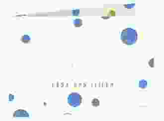 Einladung 60. Geburtstag Dots A6 Klappkarte quer blau