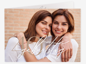 Einladung Geburtstag Ehrentag A6 Klappkarte quer gold