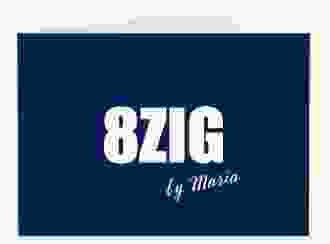 Einladung 80. Geburtstag Zig A6 Klappkarte quer blau