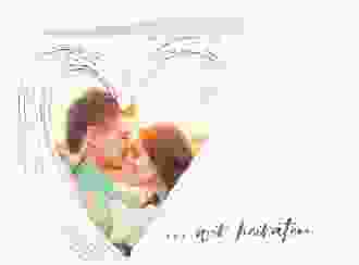 Hochzeitseinladung Liebe A6 Klappkarte quer blau