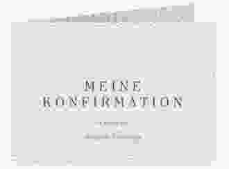 Einladung Konfirmation Glossy A6 Klappkarte quer rosa