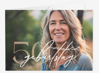 Einladung Geburtstag Ehrentag A6 Klappkarte quer gold