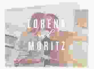 Hochzeitseinladung Memory A6 Klappkarte quer grau