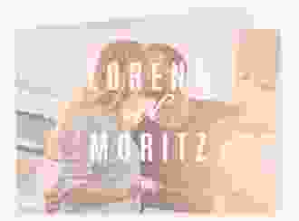 Hochzeitseinladung Memory A6 Klappkarte quer rosa