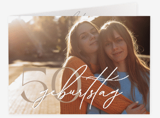 Einladung Geburtstag Ehrentag A6 Klappkarte quer gold