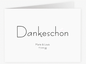 Klick: Details zu Danksagungskarte Hochzeit "Twohearts" anzeigen Danksagungskarte Hochzeit Twohearts A6 Klappkarte quer pink