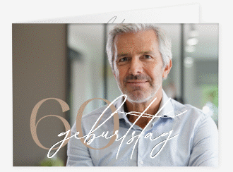 Einladung Geburtstag Ehrentag A6 Klappkarte quer gold