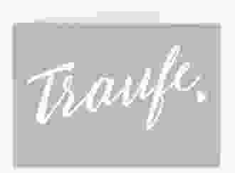 Danksagungskarte Hochzeit Traufe A6 Klappkarte quer grau