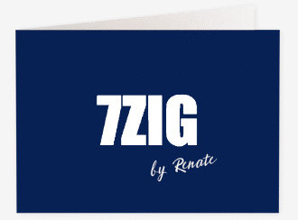 Einladung 70. Geburtstag Zig A6 Klappkarte quer blau