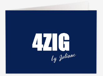 Einladung 40. Geburtstag Zig A6 Klappkarte quer blau