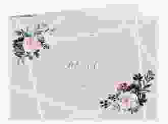 Hochzeitseinladung Azalie A6 Klappkarte quer rosa