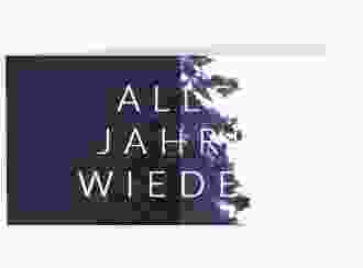 Geschäftliche Weihnachtskarte Every Year lange Klappkarte quer blau