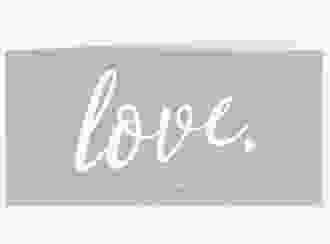 Hochzeitseinladung Glam lange Klappkarte quer grau
