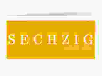 Einladung 60. Geburtstag Schlicht lange Klappkarte quer gelb