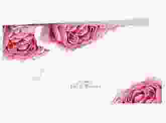 Danksagung Hochzeit Cherie lange Klappkarte quer rosa