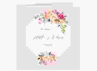 Hochzeitseinladung Prachtvoll quadr. Klappkarte rosa
