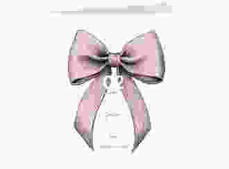 Hochzeitseinladung Schleife quadr. Klappkarte rosa