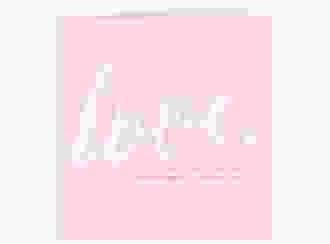 Hochzeitseinladung Glam quadr. Klappkarte rosa