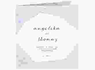 Hochzeitseinladung Asymmetry quadr. Klappkarte blau